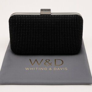 Whiting & Davis Black Rhinestone Clutch – NEW